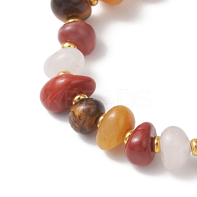 Natural Mixed Gemstone Beaded Stretch Bracelets for Women BJEW-JB13372-1