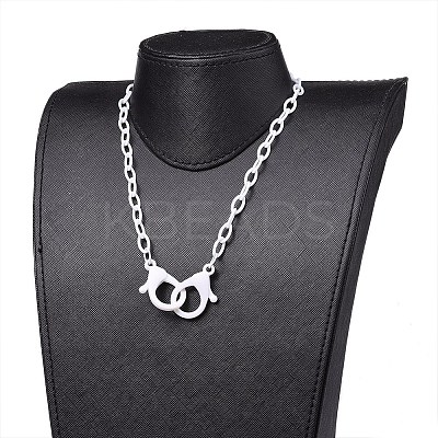 Personalized ABS Plastic Cable Chain Necklaces NJEW-JN03310-07-1