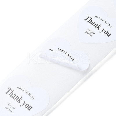 500Pcs Heart with Thank You Roll Stickers DIY-U008-01F-1