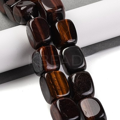Natural Red Tiger Eye Dyed & Heated Beads Strands G-H040-A01-01-1