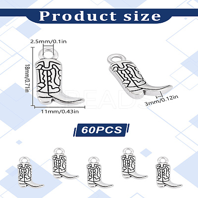 60Pcs Tibetan Style Alloy Pendants FIND-LP0001-76AS-1