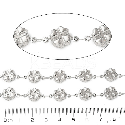 304 Stainless Steel Flower Link Chains CHS-Z004-13P-1
