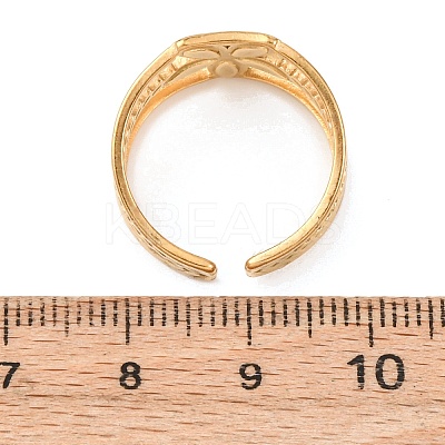 304 Stainless Steel Cuff Rings for Women RJEW-D334-02C-G-1