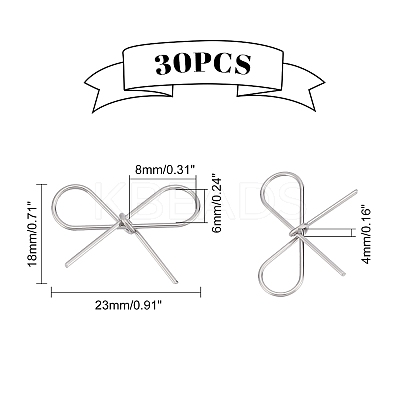 30Pcs 316 Stainless Steel Pendant STAS-DC0007-83-1