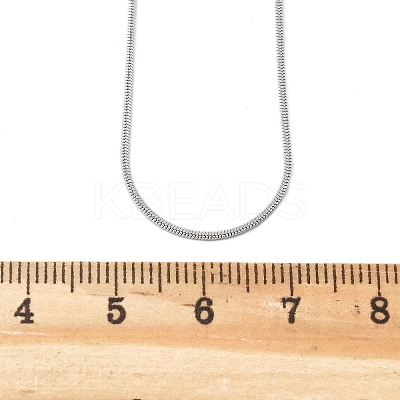Non-Tarnish 304 Stainless Steel Square Snake Chains Necklaces NJEW-P170-01P-05-1