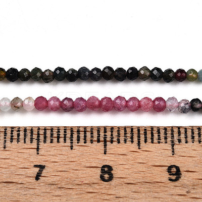 Gradient Color Natural Multicolor Tourmaline Beads Strands G-T141-68B-1