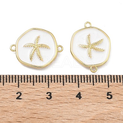 Ocean Brass Enamel Connector Charms KK-C251-05G-01C-1