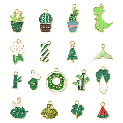 30Pcs 30 Styles Alloy Enamel Pendants ENAM-YW0004-14-1