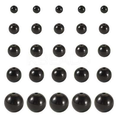100Pcs 5 Styles Opaque Acrylic Beads MACR-TADJ0001-12B-1