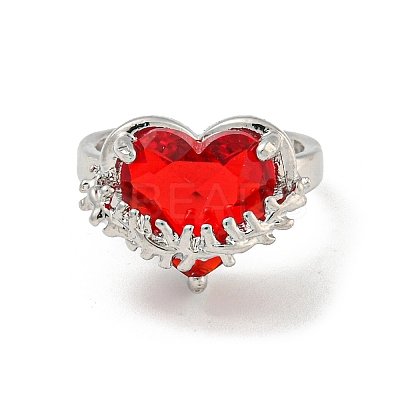 Zinc Alloy Rhinestone Solitaire Ring LS-RJEW-Z048-03P-03-1