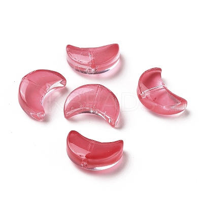 Transparent Spray Painted Glass Beads X-GLAA-I050-04-1