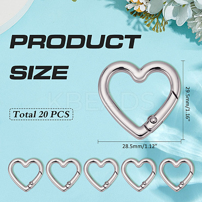 20Pcs Alloy Spring Gate Rings FIND-ME0002-82P-1