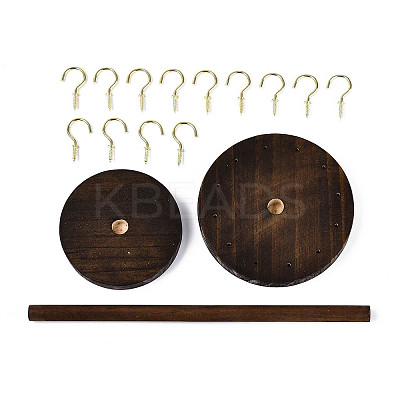 Flat Round Wooden Eyeglasses Organizer Holder ODIS-T002-01B-01-1