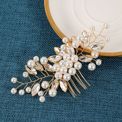 Bridal Headpiece with Crystal Accessories for Wedding Photoshoot - Pearl Water Diamond. ST6462628-1