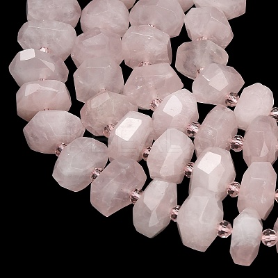 Natural Rose Quartz Beads Strands GG-CBAC18C-A02-02-1