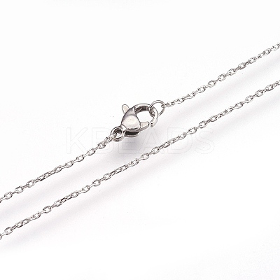 Non-Tarnish 304 Stainless Steel Cable Chain Necklaces LS-NJEW-G313-16P-1