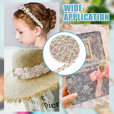 7.5 Yards Flower Polyester Lace Ribbon OCOR-AR0001-62B-1