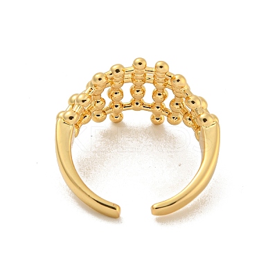 Brass Hollow Wide Open Cuff Rings RJEW-N046-08G-RS-1