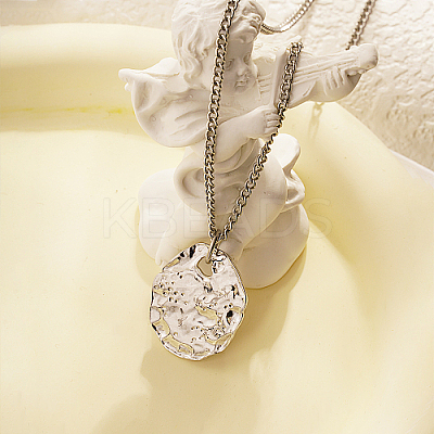 Non-Tarnish 304 Stainless Steel Pendant Necklaces for Women KT3056-2-1