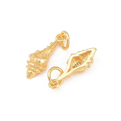 925 Sterling Silver Shell Shape Charms STER-I023-01G-02-1