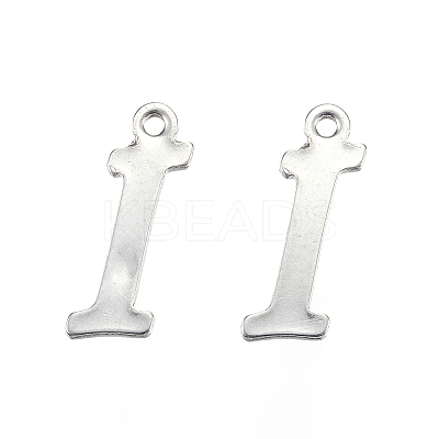 Tarnish Resistant 304 Stainless Steel Letter Charms STAS-F039-01I-P-1
