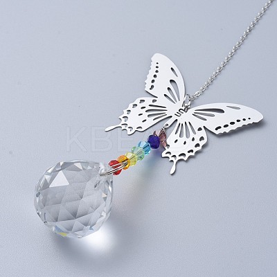 Crystals Chandelier Suncatchers Prisms Chakra Hanging Pendant AJEW-I040-18P-1