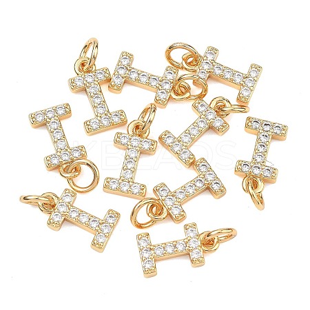 SHEGRACE Brass Micro Pave Clear Cubic Zirconia Pendants XGRQ29104-394G-I-1
