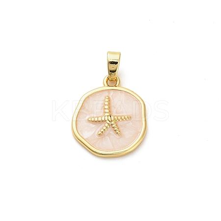 Brass Enamel Pendants KK-M314-08A-G01-1