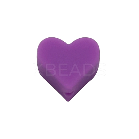 Heart Food Grade Eco-Friendly Silicone Beads LS-SIL-WH0013-56D-1
