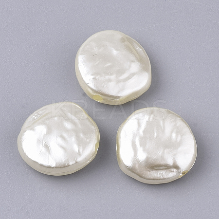 ABS Plastic Imitation Pearl Beads X-OACR-T022-04-1