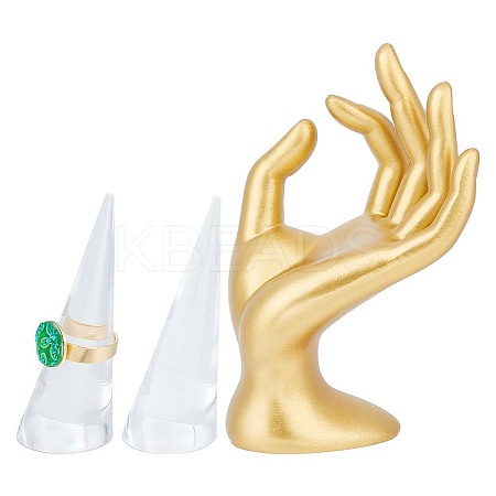 2Pcs Acrylic Organic Glass Ring Displays RDIS-DR0001-01-1