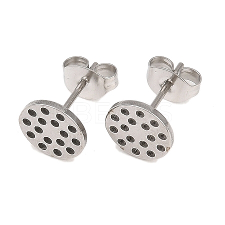 304 Stainless Steel Stud Earring Findings STAS-P434-06B-P-1