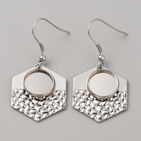 304 Stainless Steel Geometry Dangle Earring Settings FIND-WH0032-74P-04-1