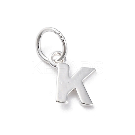 925 Sterling Silver Letter Charms STER-C012-01S-K-1