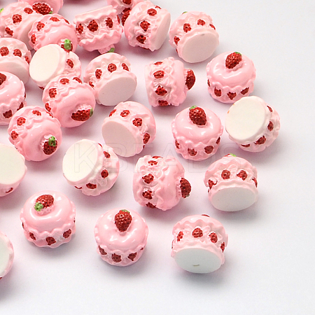 Strawberry Cake Resin Decoden Cabochons LS-CRES-R183-05B-1