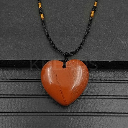 Natural Red Jasper Pendant Necklaces XA8803-12-1