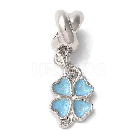 Rack Plating Alloy Enamel European Dangle Charms PALLOY-S189-09P-01-1