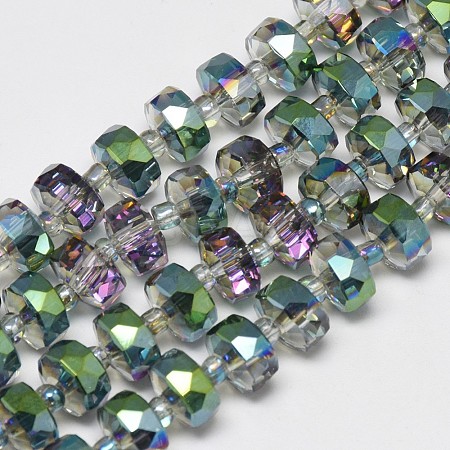 Electroplate Glass Beads Strands EGLA-Q083-8mm-D05-1