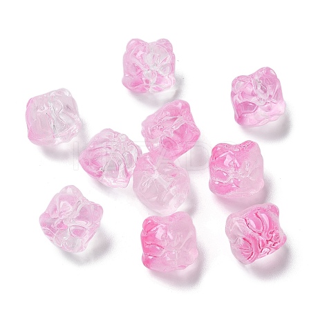 Baking Paint Transparent Glass Beads GLAA-C035-01I-1
