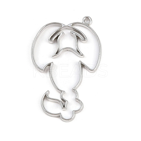 Zinc Alloy Open Back Bezel Pendants PALLOY-D580-05P-B-1