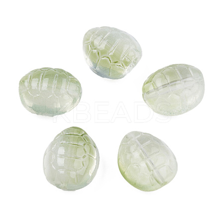 Transparent Spray Painted Glass Beads GLAA-N035-022-C07-1