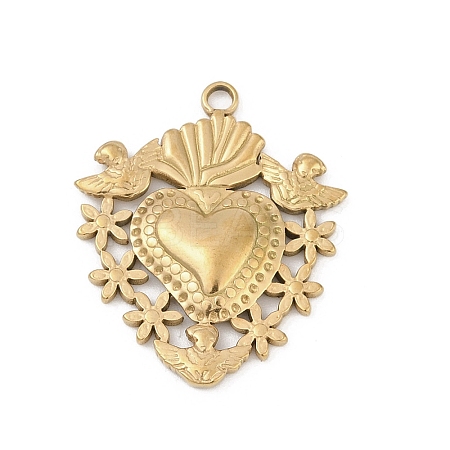 304 Stainless Steel Pendants LS-STAS-D366-05B-G-1