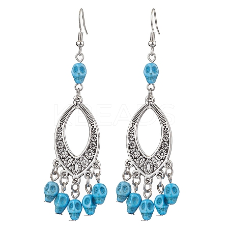 2 Pairs Brass Dangle Earrings EJEW-JE05890-05-S-1