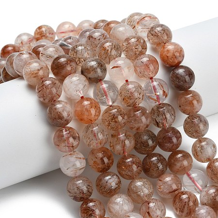 Natural Copper Rutilated Quartz Beads Strands G-L642-B07-12mm-1