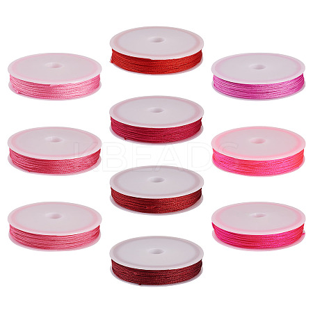 10Pcs 10 Colors Polyester Cord OCOR-TAC0040-01B-1