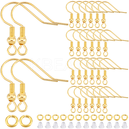 200Pcs Brass Earring Hooks KK-SP0001-44G-1