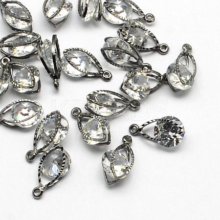 Horse Eye Alloy Charms LS-ZIRC-R007-040A-01-1