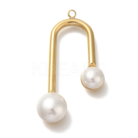 ABS Imitation Pearl Pendants STAS-P371-014G-1