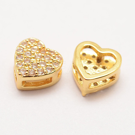 Brass Micro Pave Grade AAA Cubic Zirconia Pendants ZIRC-G090-71G-NR-1
