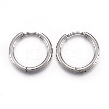 Tarnish Resistant 202 Stainless Steel Huggie Hoop Earrings EJEW-L205-02K-P-1
